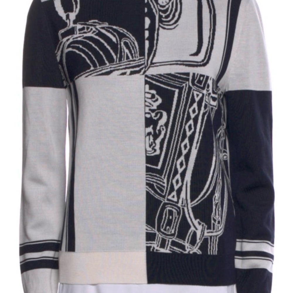 New Ladies Hermes En Desordre Finesse Sweater - Size 38 - NWT